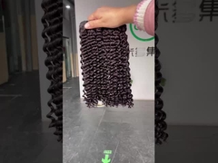 Κινκ Κρούλι 10 ίντσες Περουβιανή περούκα φυσικά κυματιστά δέματα διπλό πλέγμα υφάσματα 1/3/4 PC