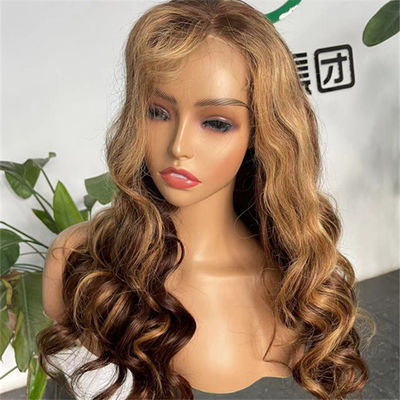 Highlight Wavy 5x5 HD Lace Closure Glueless Wig Human Hair High Density