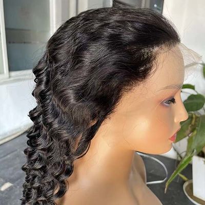 Deep Wave Indian Swiss Lace HD Wigs Human Hair 13x6 Jerry Curly