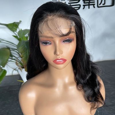10A Front Human Hair Lace Wig Brazilian Body Wave 32 Inch Custom