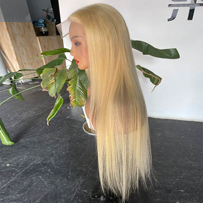 Blonde 13x4 613 Wig Human Hair Lace Frontal Straight 30 Inch 180% Density