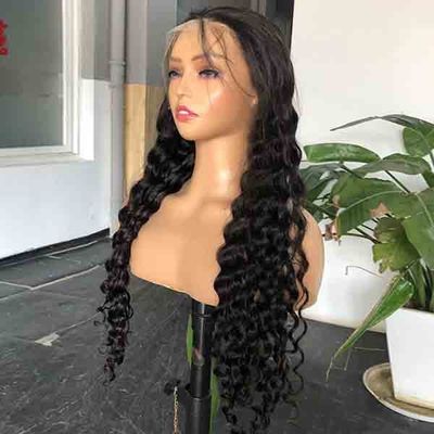 Double Drawn Loose Curly 13x4 HD Lace Frontal Wig Human Hair 22inch