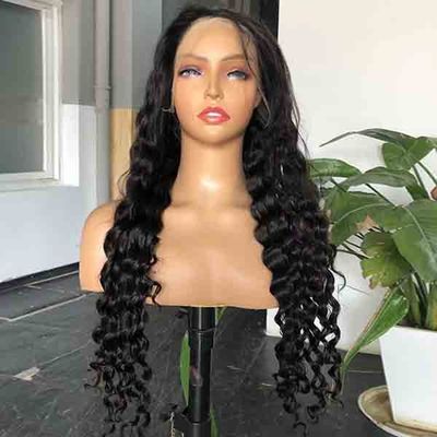 Double Drawn Loose Curly 13x4 HD Lace Frontal Wig Human Hair 22inch