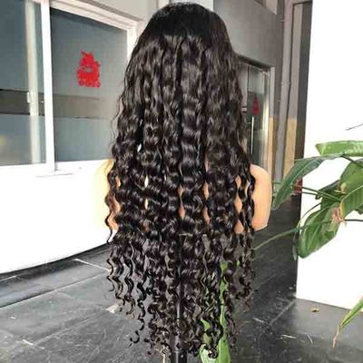 Double Drawn Loose Curly 13x4 HD Lace Frontal Wig Human Hair 22inch