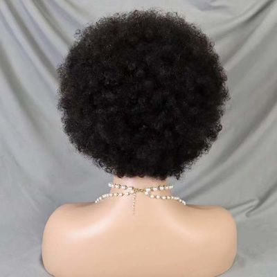 13x4 Full Lace Frontal Human Hair Bob Wigs Afro Kinky Bulk Curly Natural Human Hair