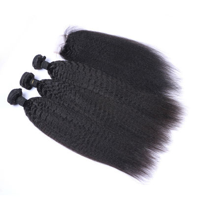 10A Human Kinky Bulk Hair Weave Kinky Curly Straight 10inches