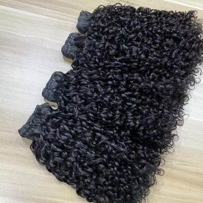 12a 10a Double Drawn Virgin Cuticle Aligned Funmi Hair Aunty Pissy Curl Bundles Egg Curly Human Hair