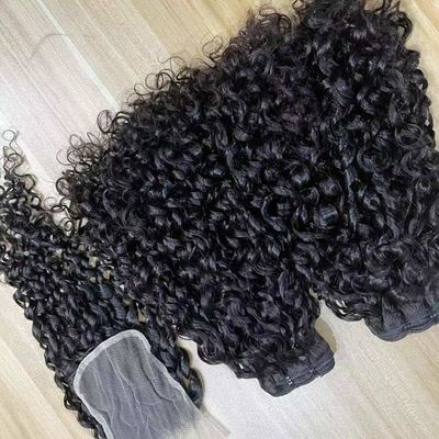 Wholesale Vietnamese Bouncy Curl Human Hair Bundles Unprocessed Pissy Curls Hair Double Drawn Bundles