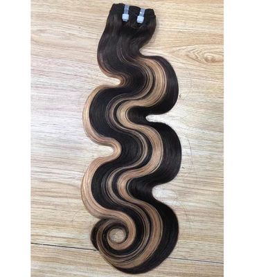 SDD Piano Color Body Wave Human Hair Bundles Highlight Single Donor Raw Hair Super Double Drawn Vietnamese Hair Bundles