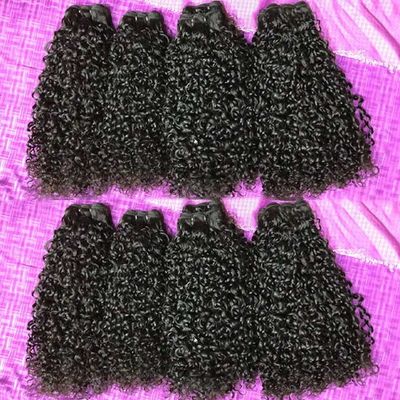 Full Tip Double Drawn Weave Hair Extensions Pixie Wig Magic Curl Custom