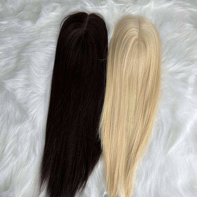 Straight Human Hair Prosthesis 613 Toned Blonde Wig Lace Front Topper For White Women
