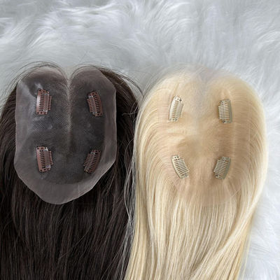 Straight Human Hair Prosthesis 613 Toned Blonde Wig Lace Front Topper For White Women