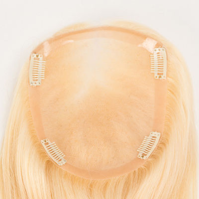 6x8 Women'S Toupee Wigs Remy Hair Lace Closure Topper Cuticle Aligned Real Blonde #613