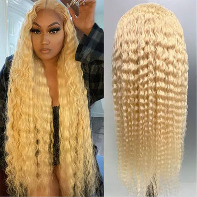 Blonde 613 Deep Wave Wig Human Hair Wig Brazilian Virgin Cuticle Aligned