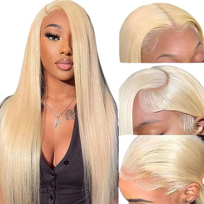 Deep Wave 13X6 HD Full Lace 613 Blonde Wig Frontal Raw Human Hair With Baby Hair