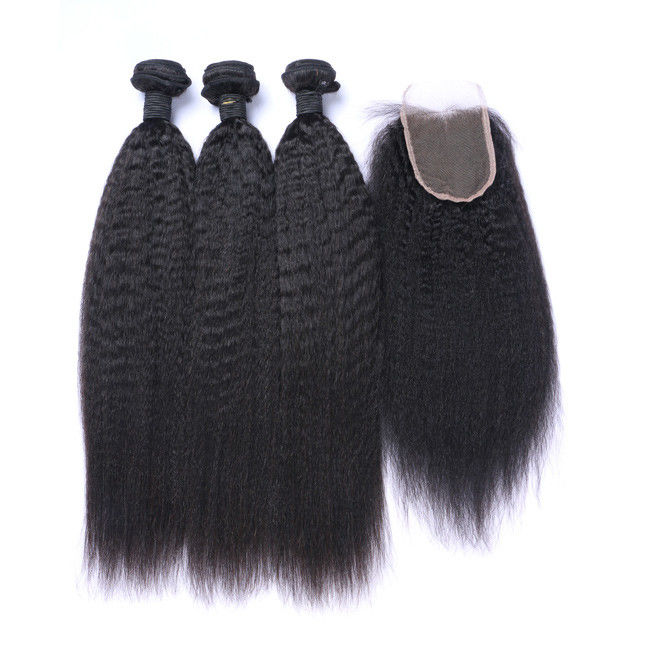 10A Human Kinky Bulk Hair Weave Kinky Curly Straight 10inches
